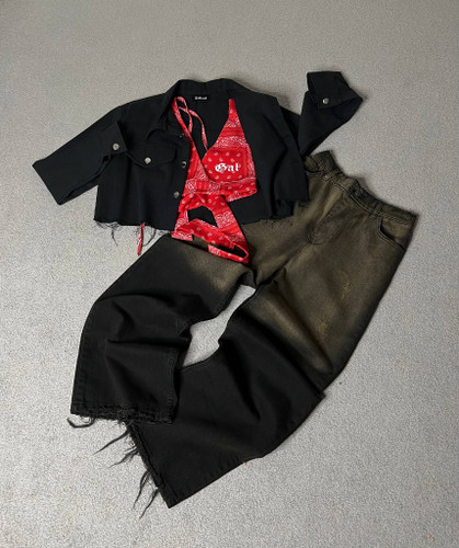 شلوار جین/کراپ/کت کراپی