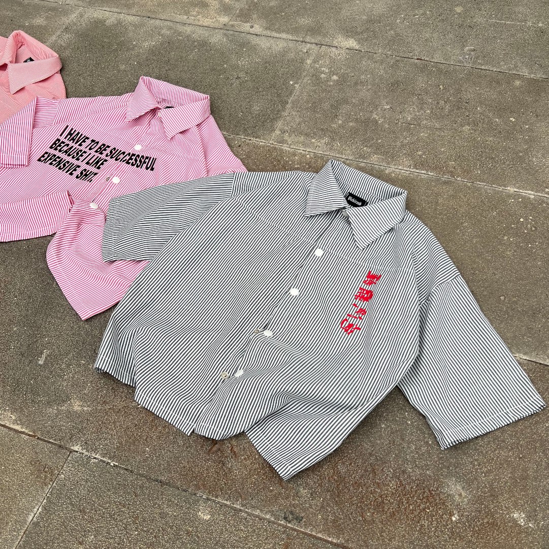 پیراهن باکسی راه راه کاستوم - نمای دوم