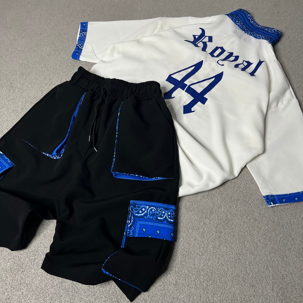 پیراهن آستین کوتاه باندانا کاستوم⭐️ - نمای اصلی