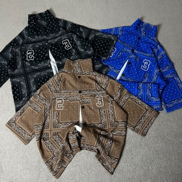 پیراهن آستین کوتاه باندانا کاستوم⭐️ - نمای دوم