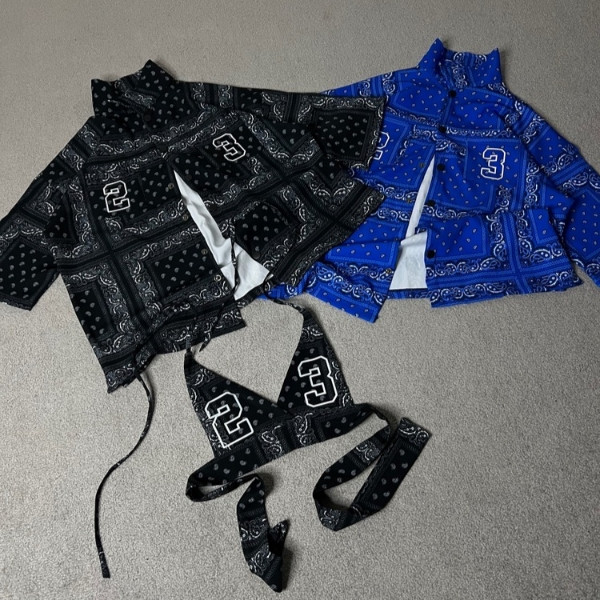 پیراهن آستین کوتاه باندانا کاستوم⭐️ - نمای سوم