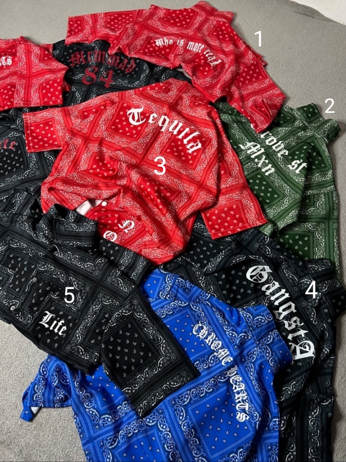 پیراهن آستین کوتاه باندانا کاستوم⭐️ - نمای اصلی