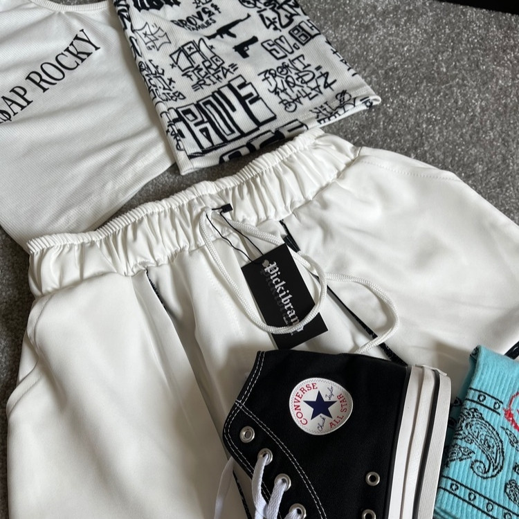ست کراپ شلوارک کارگو اولداسکول⭐️
